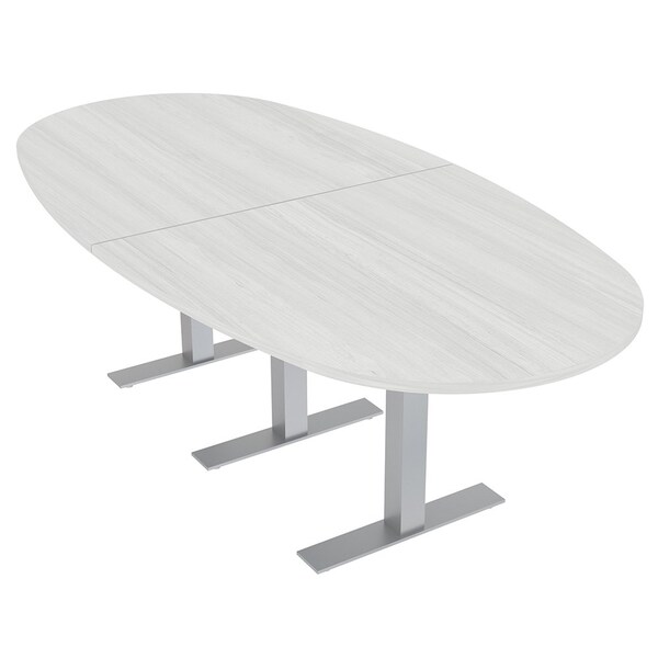 45 in W, 96 in L, 29 in H, Engineered Wood Top, White
